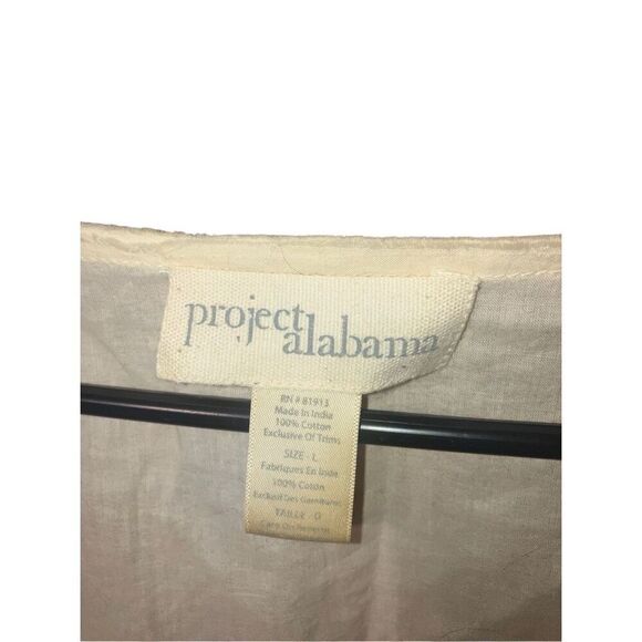 386. Project Alabama by Anthropologie embroidered leaf top - Picture 5 of 5